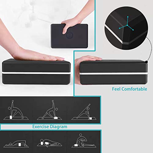 Kuku-Lady-Yoga-Block-2PC-High-Density-EVA-Foam-BlockLightweight-and-Non-Slip-Surface-for-Yogato-Improve-Strength-Flexibility-and-BalanceMeditation-Pilates