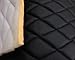 Vinyl Fake Leather Black Quilted Vinyl Fabric with 3/8