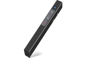 DinoFire Rechargeable Presentation Clicker, 100FT Long Range USB Wireless Presenter Remote Pointer for Presentations, Slide Advancer for Mac, Laptop, Computer
