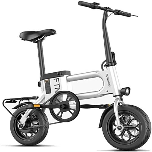 DEPTH Electric Bike with Large Capacity 36V Lithium-Ion Battery Bicycle 12In Wheel 350W Motors Speed Up To 30Km/H Folding Portable Three Working Modes Smart E-Bike Motorized Scooter