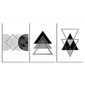 signwin-3 Piece Canvas Wall Art-Abstract Geometric-Canvas Prints Home...