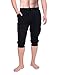 HDE Mens Workout Jogger Casual Waistband Sport Training Cuffed Yoga Capri Pant Black