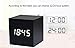 Zeekoo Wooden LED Digital Alarm Clock, Displays Time Date and Temperature, Cube USB/3AAA Battery Powered Sound Control Desk Alarm Clock for Kid, Home, Office, Daily Life, Heavy Sleepers … (Black-1)