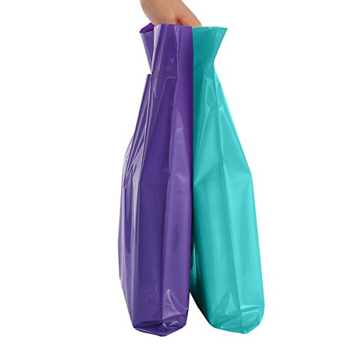 [ 200 Count, 9" X 12" ] Extra Durable Glossy Purple and Tiffany Blue Merchandise Bags, Premium Plastic Retail, Gift, Party, Shopping Bags - PackItChic - Thumbnail 2