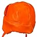 Broner Mens Vinyl Trooper Aviator Cap Hat (Orange, L)