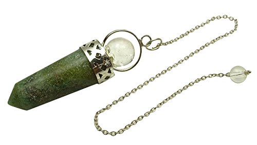 HARMONIZEGreen Jade Bullet Pendulum Dowsing Beginner Energy Generator Reiki Healing Crystal