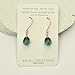 Periwinkle Slate Blue Glass Dangle Earrings 14kt Yellow Gold-filled