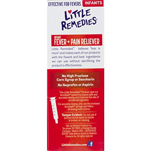 Little Remedies Infant Fever & Pain Reliever, Natural Berry Flavor, 2 Fl Oz (Pack of 2