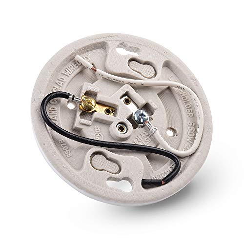 Cable Matters UL Listed 2Pack Porcelain Light Socket Base, Ceiling