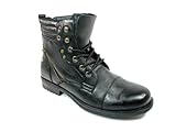 Mens Calf High Military Style Combat Fashion Boots Available in 2 Colors