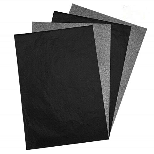 100 Sheets A4 Carbon Transfer Paper Carbon Copy Paper Tracing Paper for Wood, Paper, Canvas and Other Art Surfaces - Black