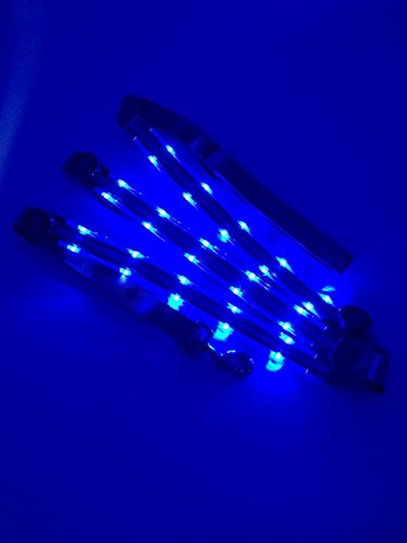 Upgraded LED Horse Breastplate Collar, USB Rechargeable Equestrian Riding Horse Bridle Halter Safety Light Horses Neck Belt Equipment Horsing Accessory - Blue - Thumbnail 3
