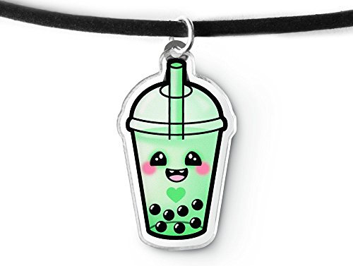 Green Bubble Tea Necklace