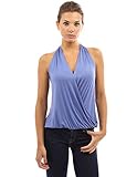 PattyBoutik Women's Drape Wrap Elastic Hem Tank Top