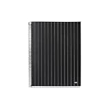 Miquelrius 8.5 x11 A4 Diplomatic Wirebound Notebook, 4-Subject, College Ruled, Black