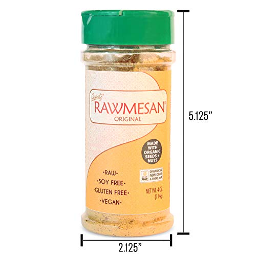 Gopal’s Original Rawmesan (Parmesan Cheese Alternative), Vegan and Organic Nutritional Yeast Seasoning – 4 Ounces | Keto, Paleo, and Whole 30 Friendly