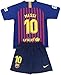 MilkaGGT Messi #10 FC Barcelona 2018-2019 Youths/Kids Home Soccer Jersey & Shorts