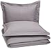 Amazon Brand – Pinzon Signature Cotton Heavyweight Velvet Flannel Duvet Set - King, Graphite