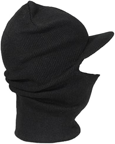 Best Winter Hats Adult Open Face Knit Ski Mask W/Visor (One Size)