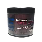 ELEGANCE GEL Triple Action Strong Hold Hair Gel Pink Venus 17.6 Oz