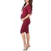 Women's Ruched Maternity Dress - Made in USA Burgundy