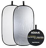 Rogue Photographic Design 2-in-1 Collapsible Reflector 20 x 40", Super Soft Silver/Natural White (ROGUE2040SW)