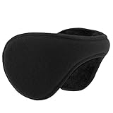 Metog Winter Outdoor Earmuffs Fleece Ear Warmer Black