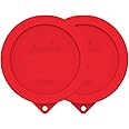 Sophico 2 Cup Round Silicone Storage Cover Lids Replacement for Anchor Hocking and Pyrex 7200-PC Glass Bowls (Container not Included) | Red, 2 Pack |