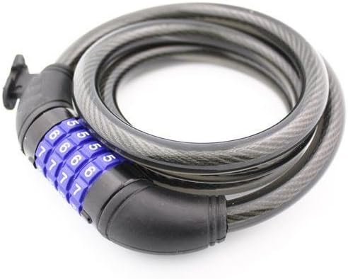 Great Zone Bike Locks, Cable Locks 6 FT Cycling Heavy Duty 12mm Cable 4digit Combination Password Bike Bicycle Lock