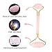 Jade Roller Massager, CHARMINER Anti-Aging Facial Roller Therapy 100% Natural Rose Quartz Slimming Tools for Face Skin Neck Eye Body Massage