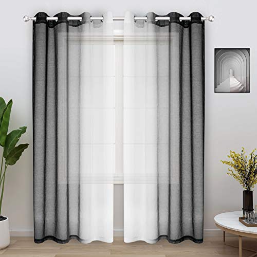 IULEE Cortinas De Lino De 90 Pulgadas De Largo Para Sala De Estar