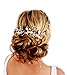 Fairy Moda Bridal Hair Pins Leaf Wedding Hair Accessories Boho Hair Clips with Simulated Pearl (Set of 3)