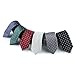 Elviros Men's Eco-friendly Fashion Polka Dot Slim Tie 2.4'' [6cm] (Blue)