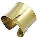 COUYA Silver Wide Grooved Cuff Bangle for Women Lady Stainless Steel Shiny Punk Bracelet