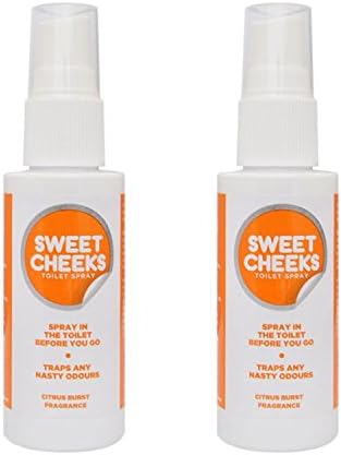 2 x SWEET CHEEKS CITRUS TOILET POO SPRAY 50ml LIKE VIPOO