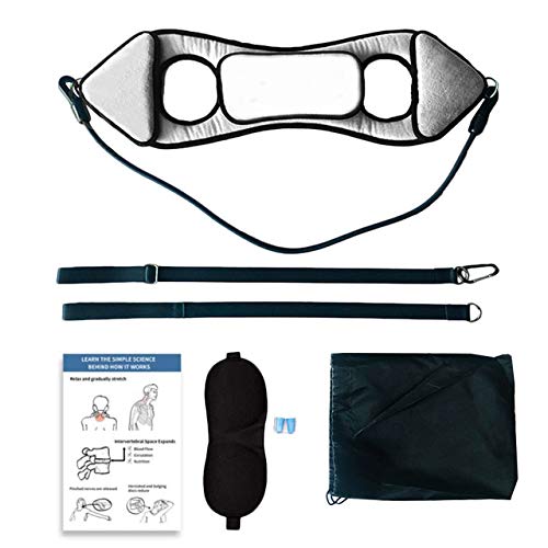 Whonos Neck Head Hammock, Neck Traction Hammock for Neck Pain Relief, Adjustable Cervical Neck Traction Device, Portable Physical Therapy Neck Support Corrector Hammock