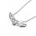 925 Sterling Silver Angel Wings Heart Pendant Necklace 18