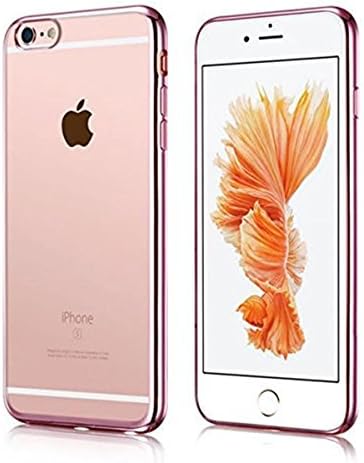 iPhone 7 Case,Inspirationc PREMIUM BUMPER Glimmer luster Electroplated &amp; Transparent Design Slim Premium Soft Back Cover for?iPhone 7 4.7 Inch--Pink