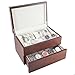 Caddy Bay Collection Vintage Wood Watch Case Display Storage Box with Solid Top