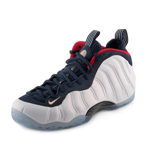 Nike Mens Air Foamposite One PRM Olympic Obsidian/White Synthetic Size 10