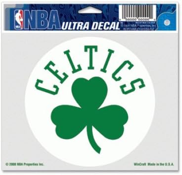 Boston Celtics CLOVER LOGO clear Static Cling Reusable ULTRA Decal Car Truck NBA