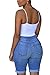 Dokotoo Womens Casual Denim Destroyed Bermuda Shorts Jeans XX-Large Blue