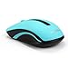 Cute Perman Mini 2.4GHz Wireless Optical Mouse Mice with USB Receiver for Computer PC Laptop Notebook Blue