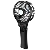 BENGOO Fan Portable USB Rechargeable Hand Handheld Mini Fan for Laptop Computer Desk Desktop Table Floor Window and for Home Office Outdoor Traveling Hiking Camping Swimming (Black)