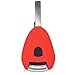 kwmobile Car Key Cover Compatible with Porsche 3 Button Car Key - Silicone Protective Key Fob Cover - Red