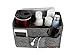 JN & GRACE Felt 13-pocket Zipper Handbag Insert Purse Organizer for women (3 sizes, 5 colors) (Medium, Grey)
