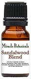 Miracle Botanicals Sandalwood Blend - 100% Pure Essential Oil Blend - Therapeutic Grade - 10ml