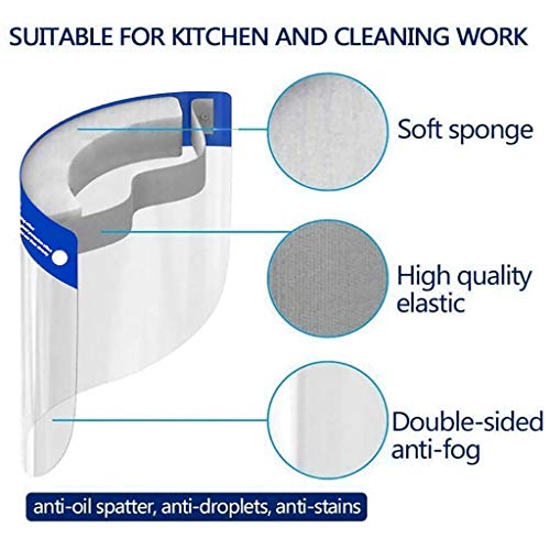 Face Shield 5PCS- Plastic Face Shield Safety Face Shield Full Face Shield BiuBuy