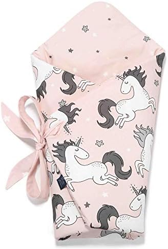 Sevira Kids Baby Girls' Sleeping Bag pink Licorne Rose Dès la naissance - 3/4 Mois environ, 75 x 75 Cm