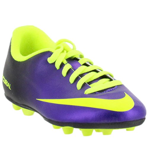 New Nike JR Mercurial Vortex FG-R Purple/Volt Boys 1.5